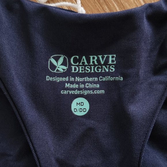 NWT Carve Designs Color Block High Neck Bikini Top - Picture 7 of 8